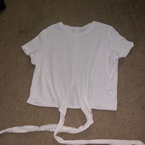White tie lululemon top